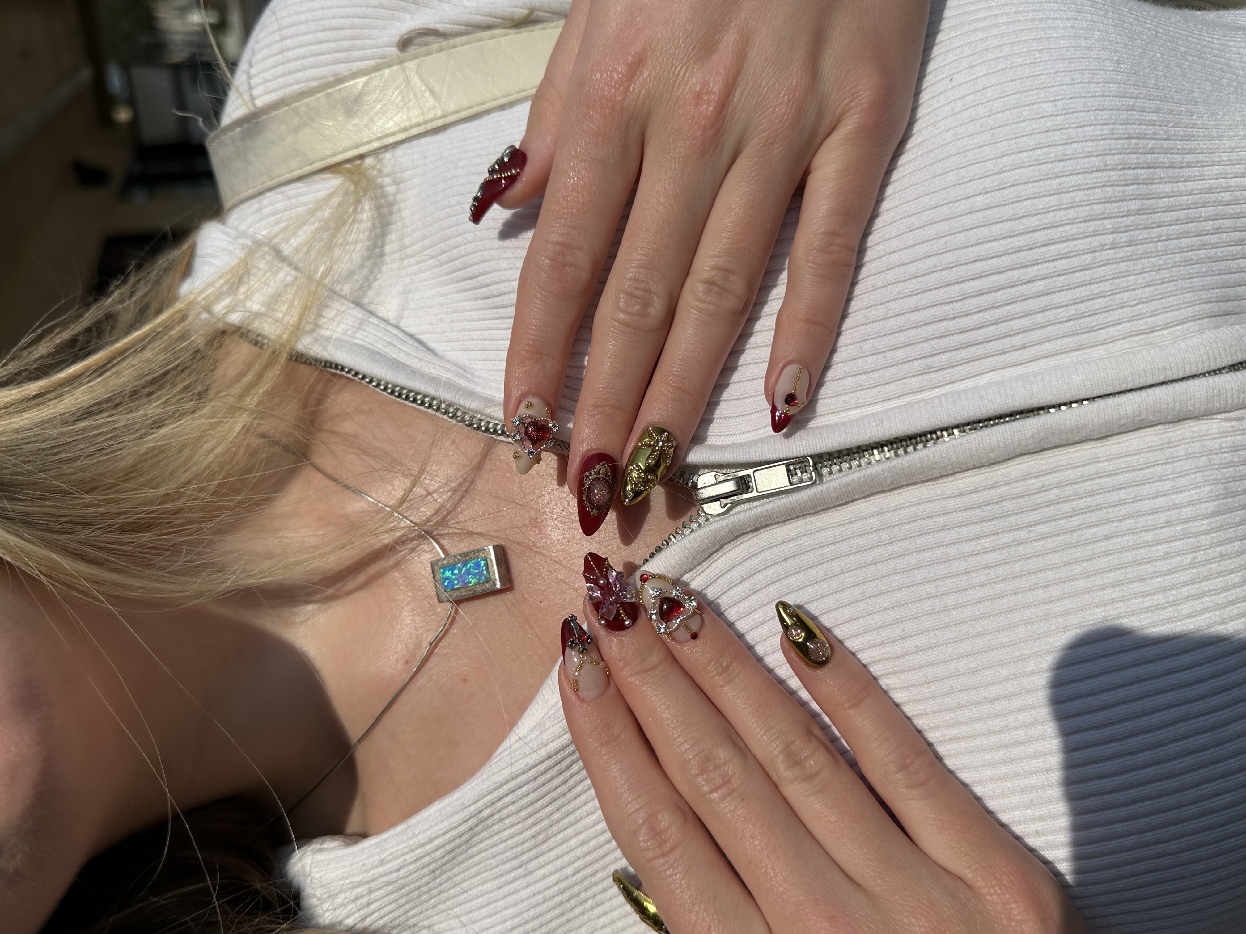 Dark galaxy celestial gold moon nail art Koreatown